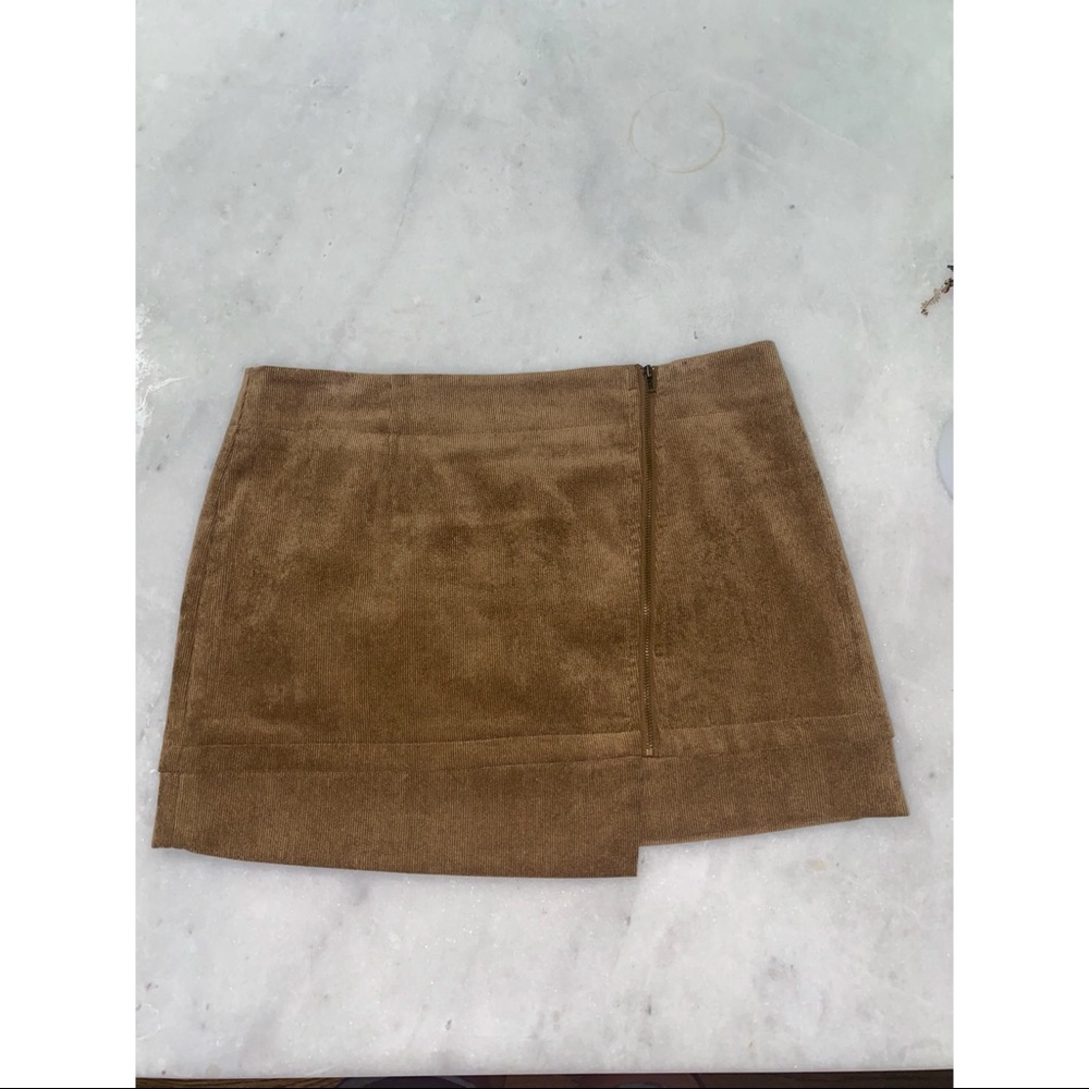 Boutique Brown Corduroy Mini Skirt